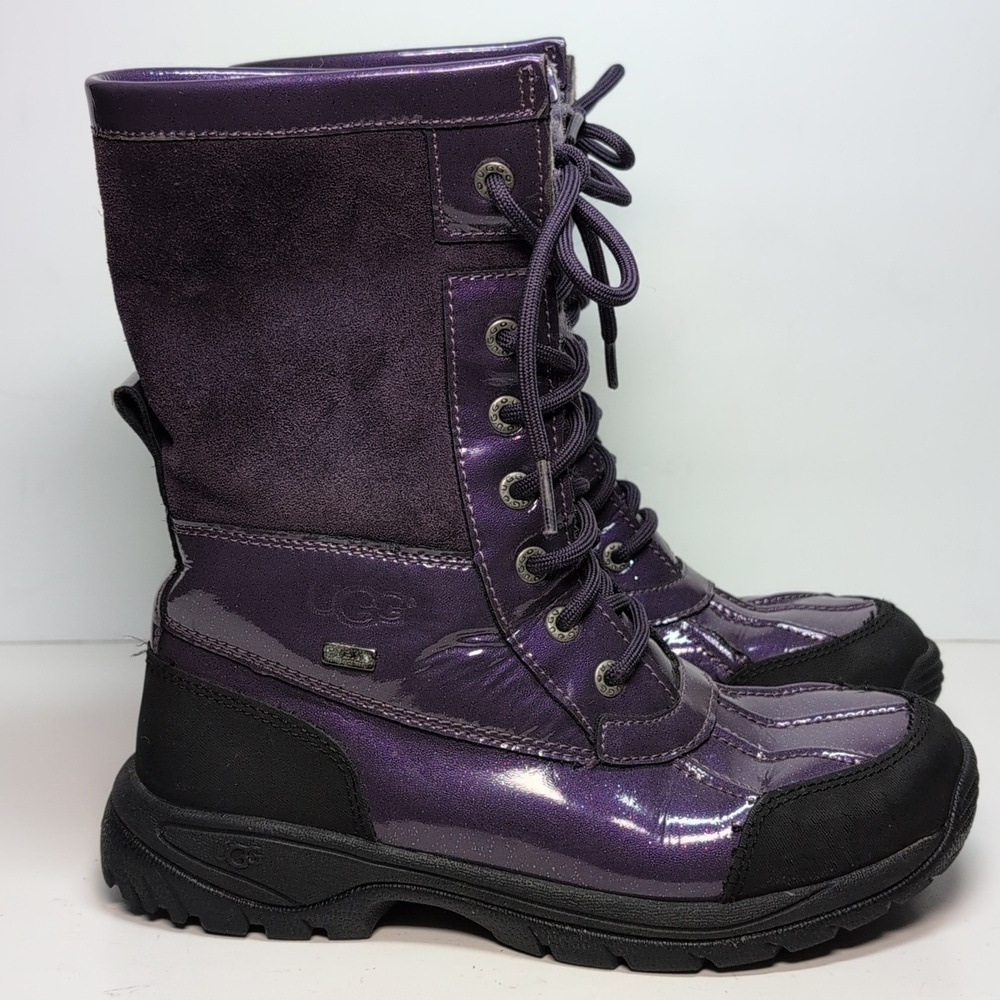 UGG australian butte purple glitter Vibram winter boots big girl size 4 EU 34